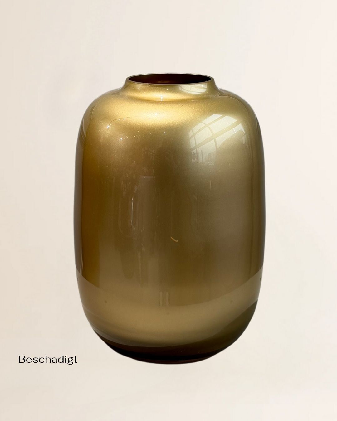 Vaas - goud - glas - beschadigt