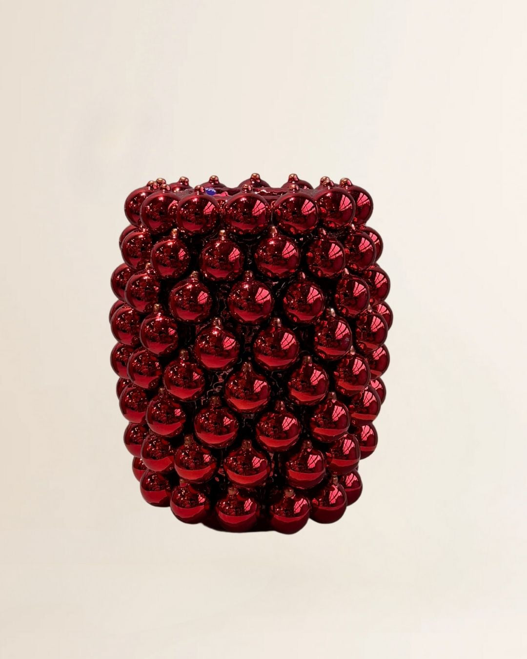 Kerstbal vaas rood - 30x30x39