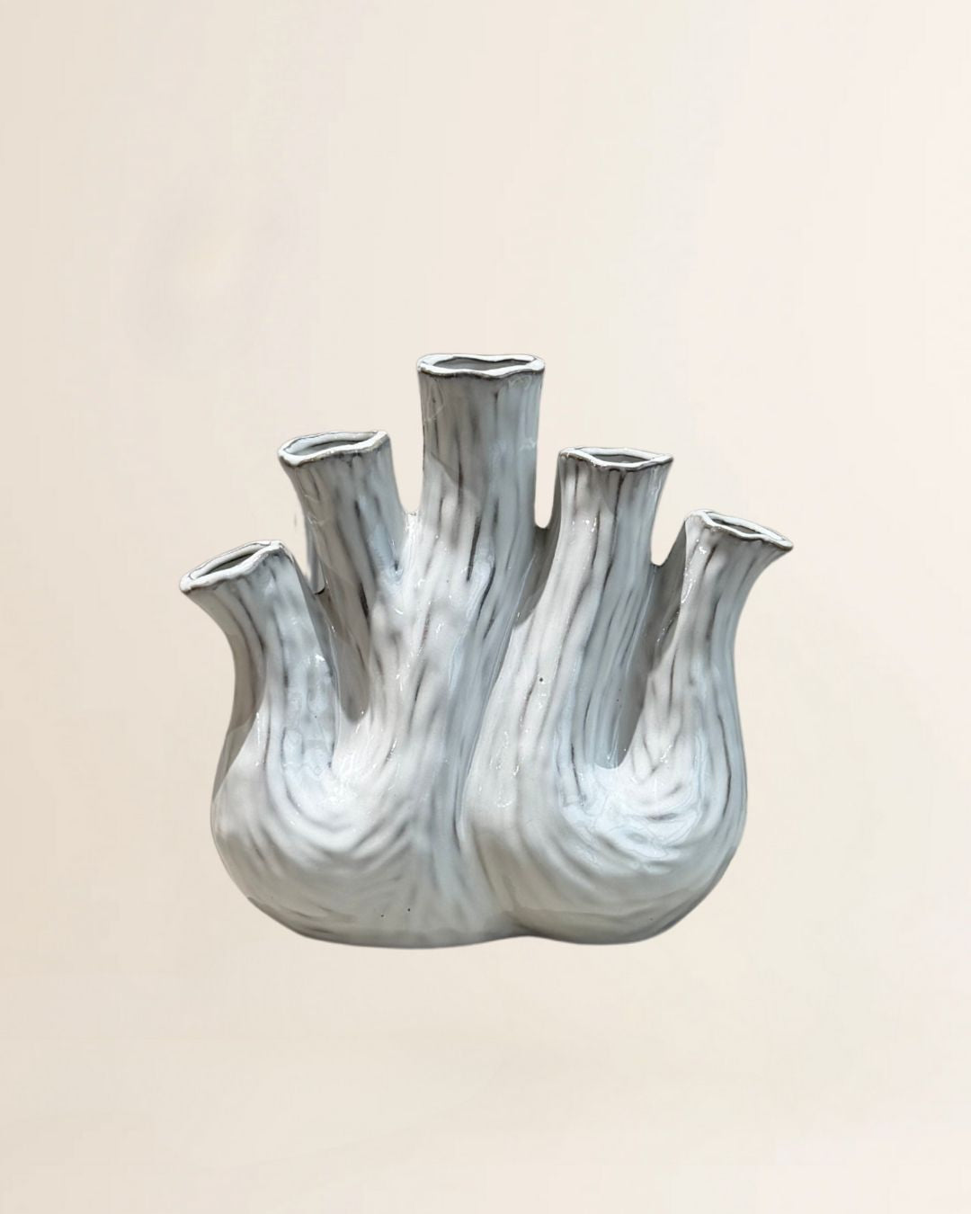 AGLIO WHITE VASE OVAL 25X11X24CM