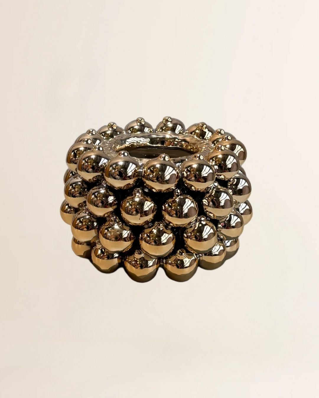 Kerstbal vaas goud - 17x17x12