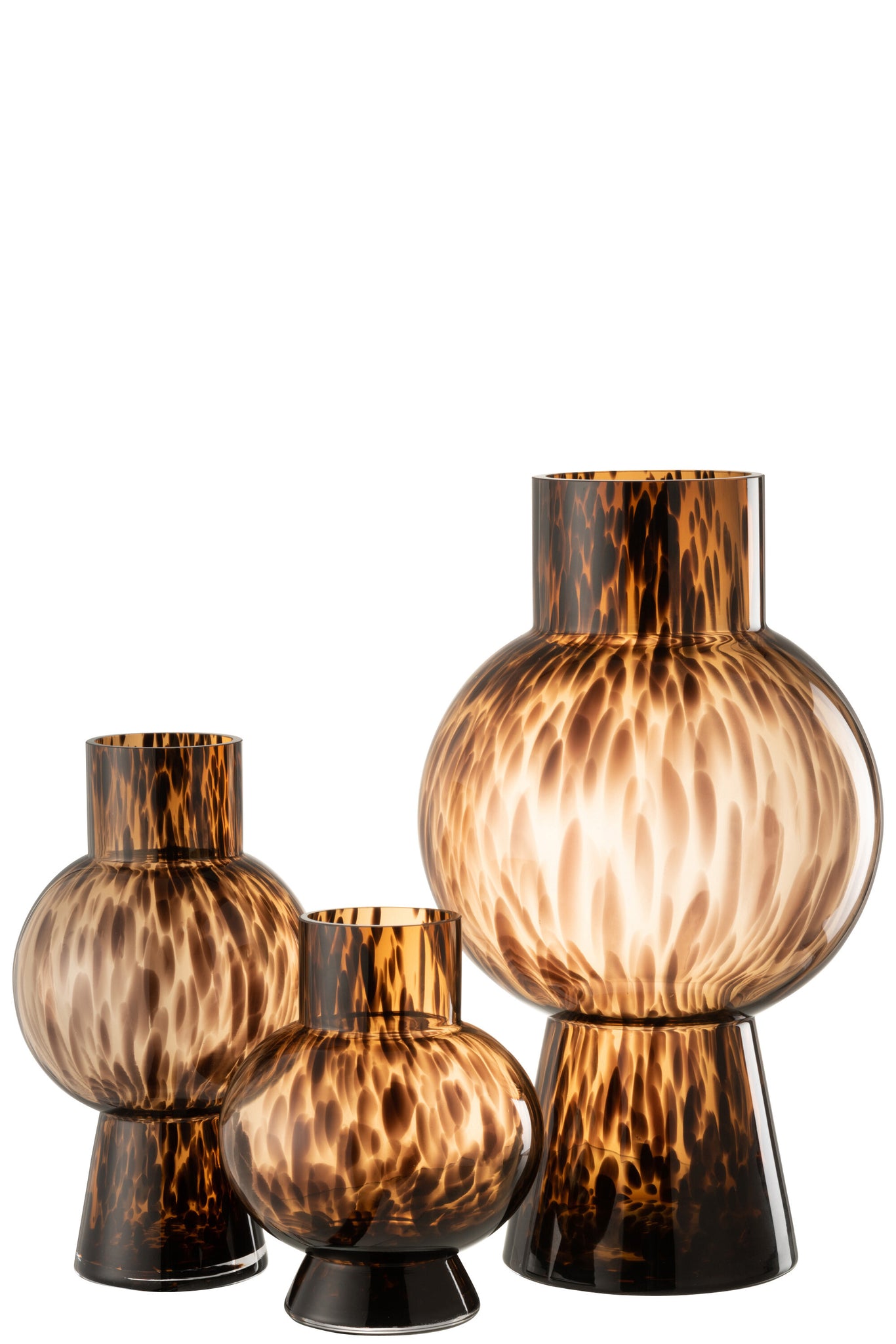 Vase-Ball-Dot-Brown-Glass1