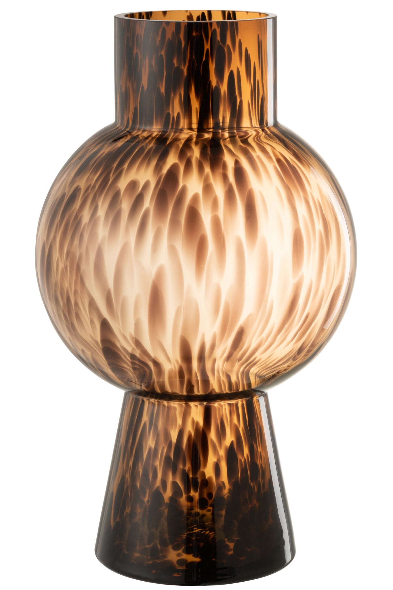 Vase-Ball-Dot-Brown-Glass2