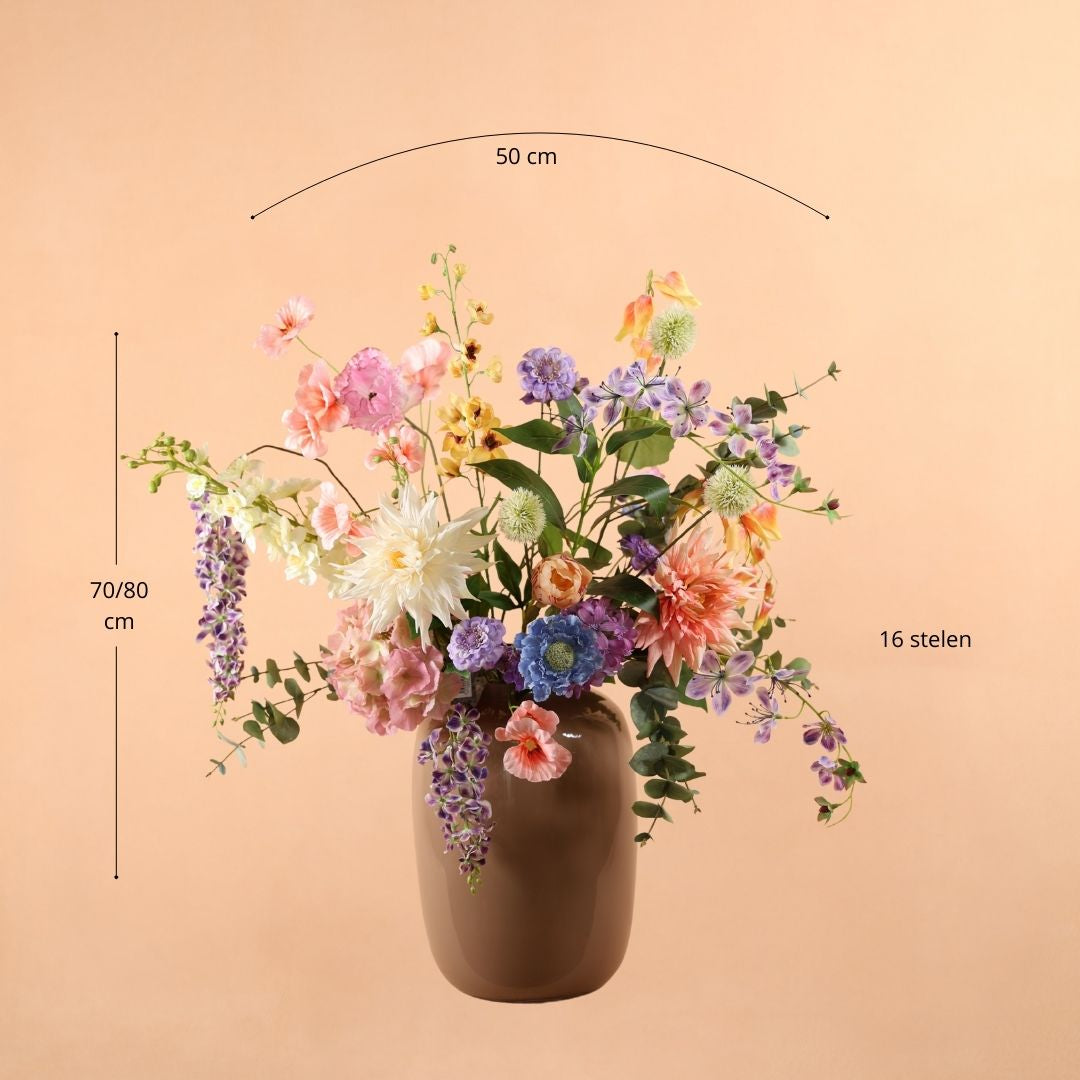 Zijden Boeket - Royaal Pastel