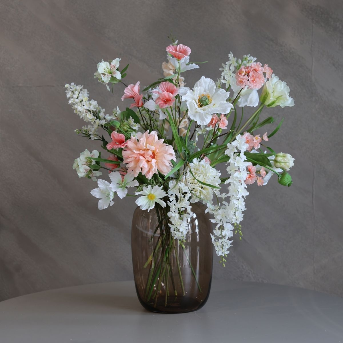 Zijden boeket - Madame Peach Royaal