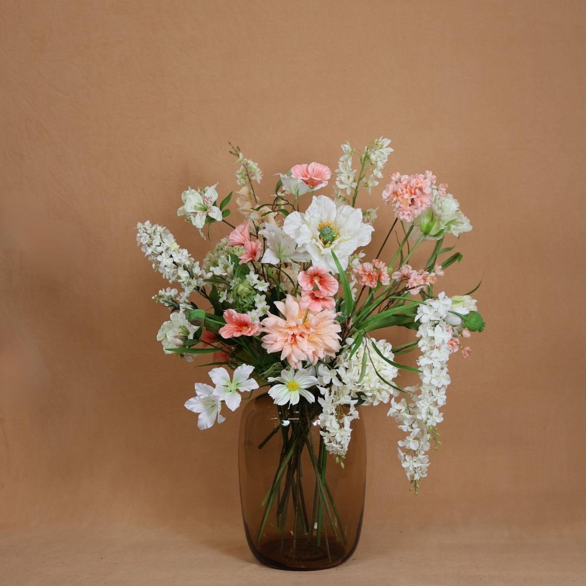 Zijden boeket - Madame Peach Royaal