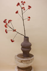 Bessentak rood 110cm - Luxe zijden bloemen boeket - Kunstbloemen van Sharon Flowers