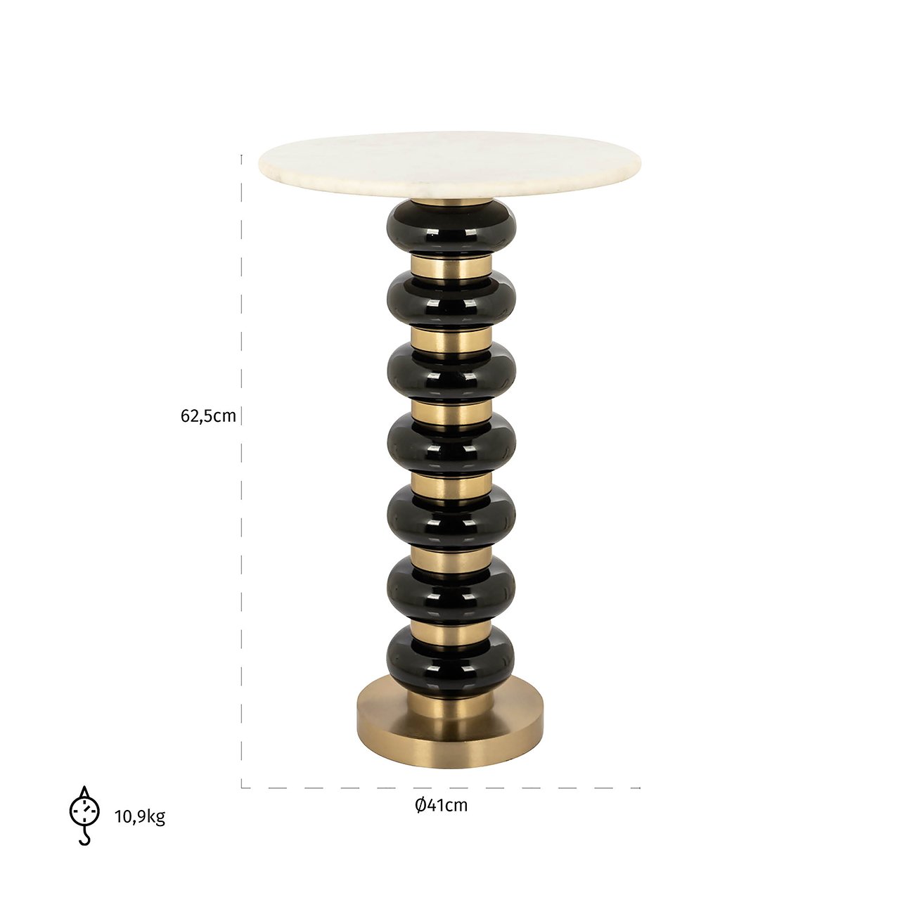 Bijzettafel Barbara black (Black) – aanzicht 3