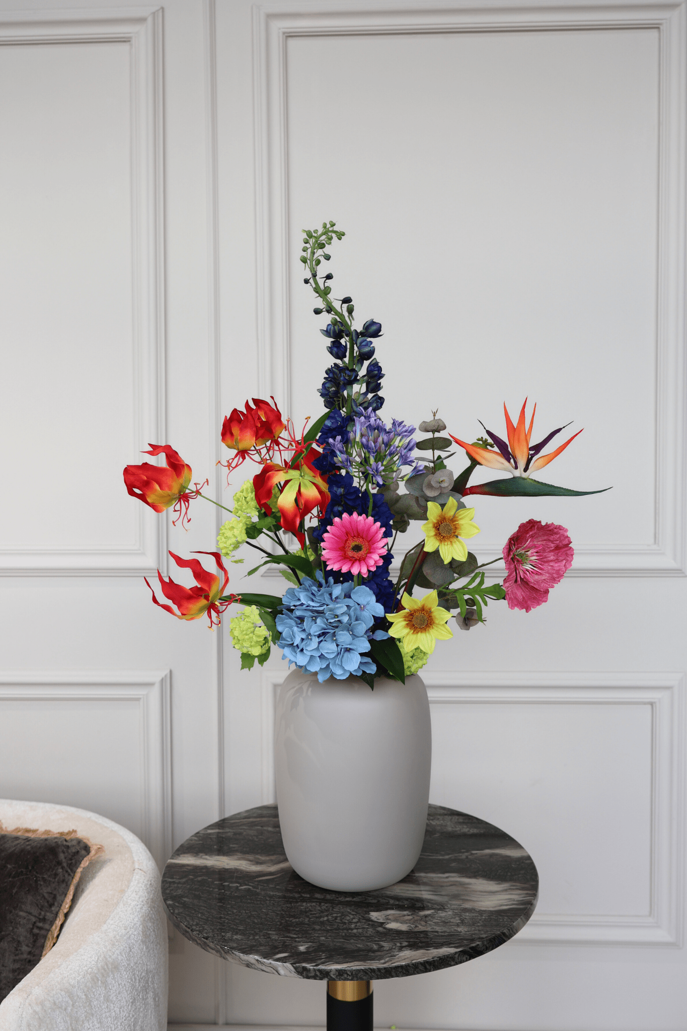 Bont Elegant - zijden boeket - Luxe zijden bloemen boeket - Kunstbloemen van Sharon Flowers