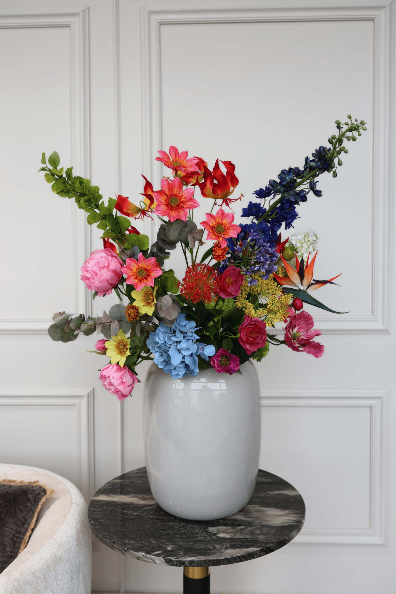 Bont Luxueus - zijden boeket - Luxe zijden bloemen boeket - Kunstbloemen van Sharon Flowers
