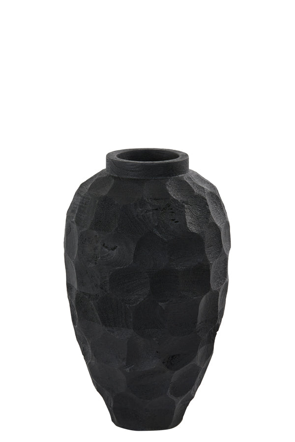 Vase deco 23x37 cm BONTOC wood matt black