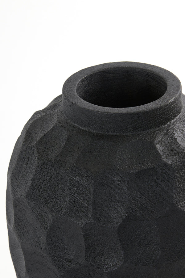 Vase deco 23x37 cm BONTOC wood matt black