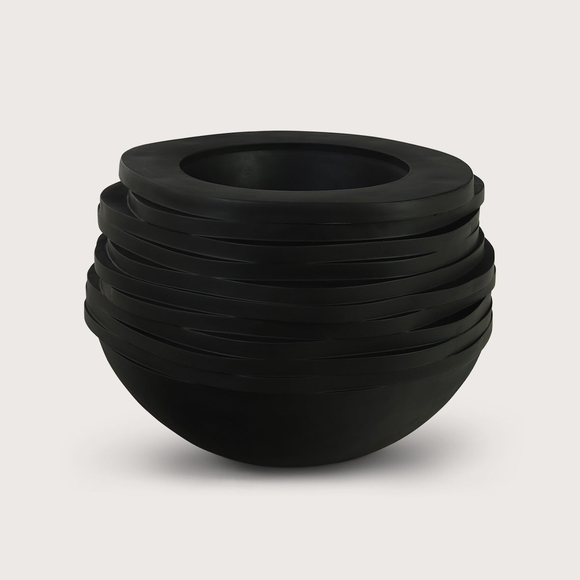 Bowl Roza Zwart Mat D65 H45 - Luxe zijden bloemen boeket - Kunstbloemen van Sharon Flowers