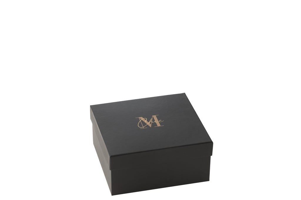 Box Of 4 Scented Candle M-Chic Glass Gold/Black-20H