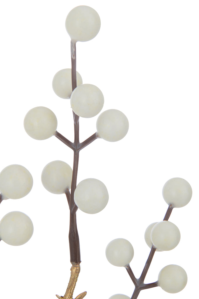 Branch Berries Plastic Cream/Gold