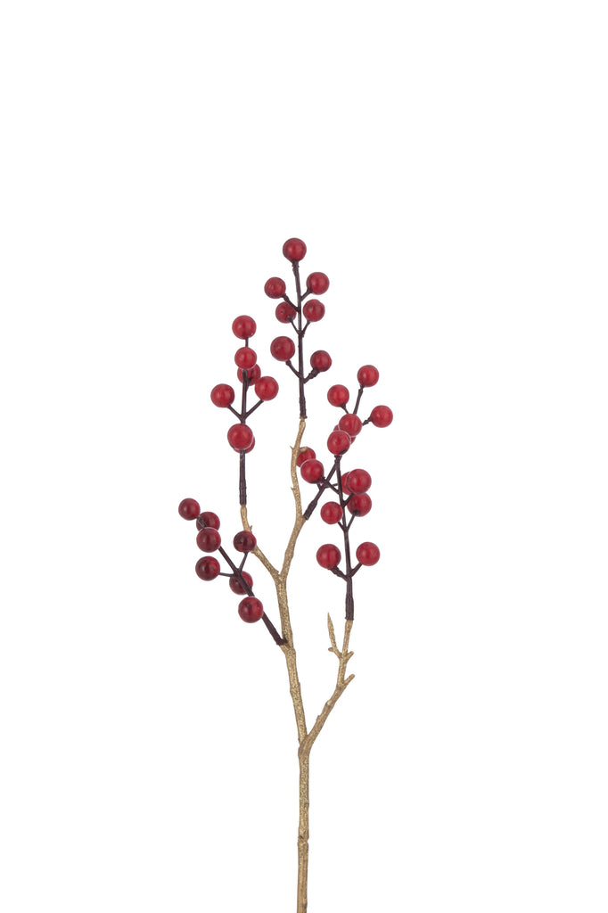 Branch Berries Plastic Red/Gold