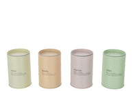 Candle Family Quote English-French Pastel 55-H Assortment Of 4