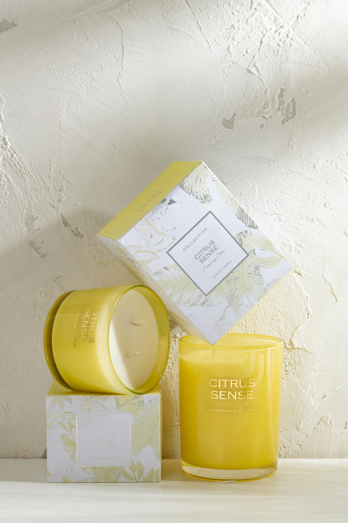 Candle Citrus Sense Wax Yellow Large-70H