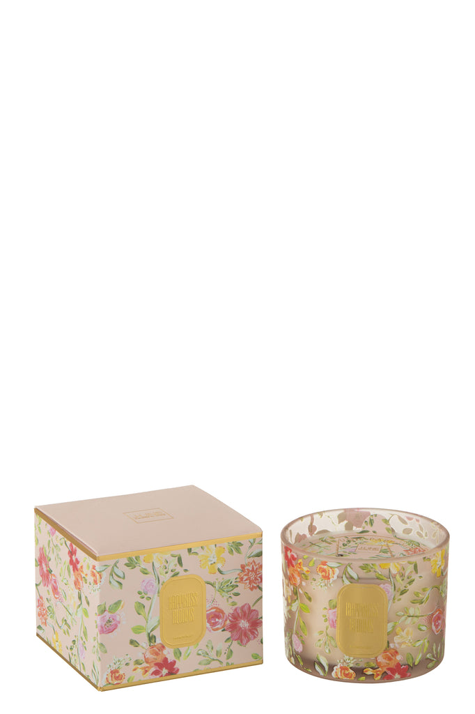 Candle Happiness Blooms Rain Reef Wax Pink Small-30H