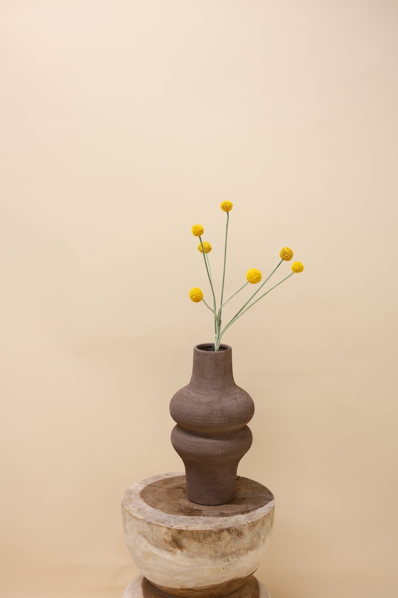 Craspedia geel 67 cm - Luxe zijden bloemen boeket - Kunstbloemen van Sharon Flowers
