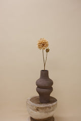 Dahlia tak bruin licht 73 cm - Luxe zijden bloemen boeket - Kunstbloemen van Sharon Flowers