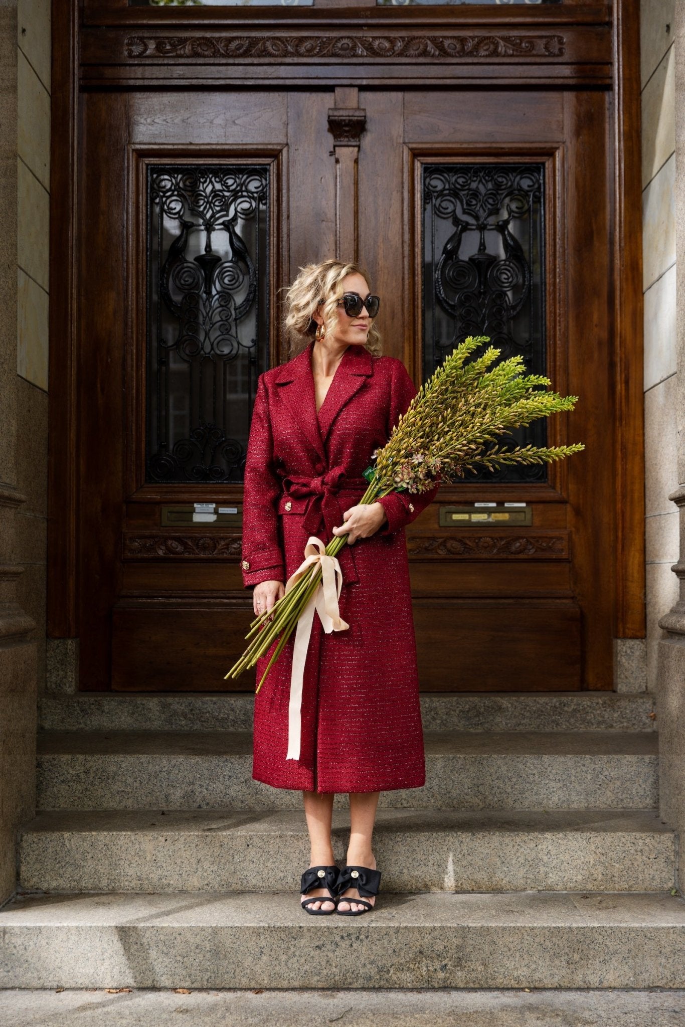 Eremurus steel bruin 118 cm - Luxe zijden bloemen boeket - Kunstbloemen van Sharon Flowers