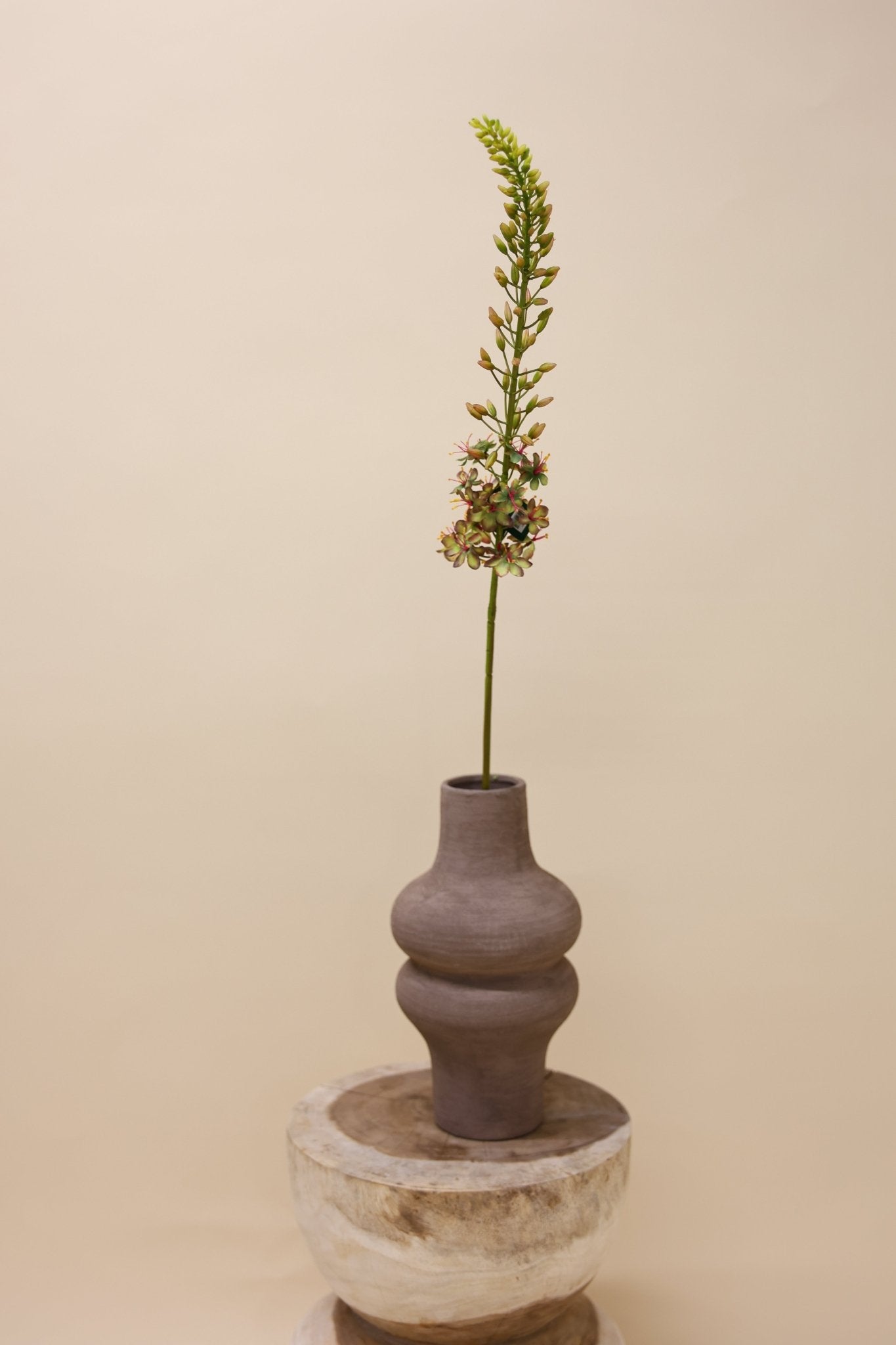 Eremurus steel bruin/groen 107 cm - Luxe zijden bloemen boeket - Kunstbloemen van Sharon Flowers