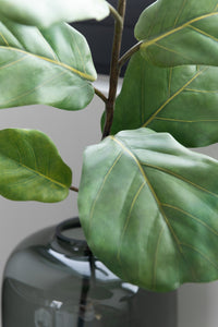 Fiddle-Leaf Branch Plastic Dark Green Small