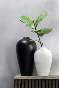 Fiddle-Leaf Branch Plastic Dark Green Small