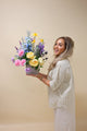 Flowerbox - Pastel Dreams - Luxe zijden bloemen boeket - Kunstbloemen van Sharon Flowers