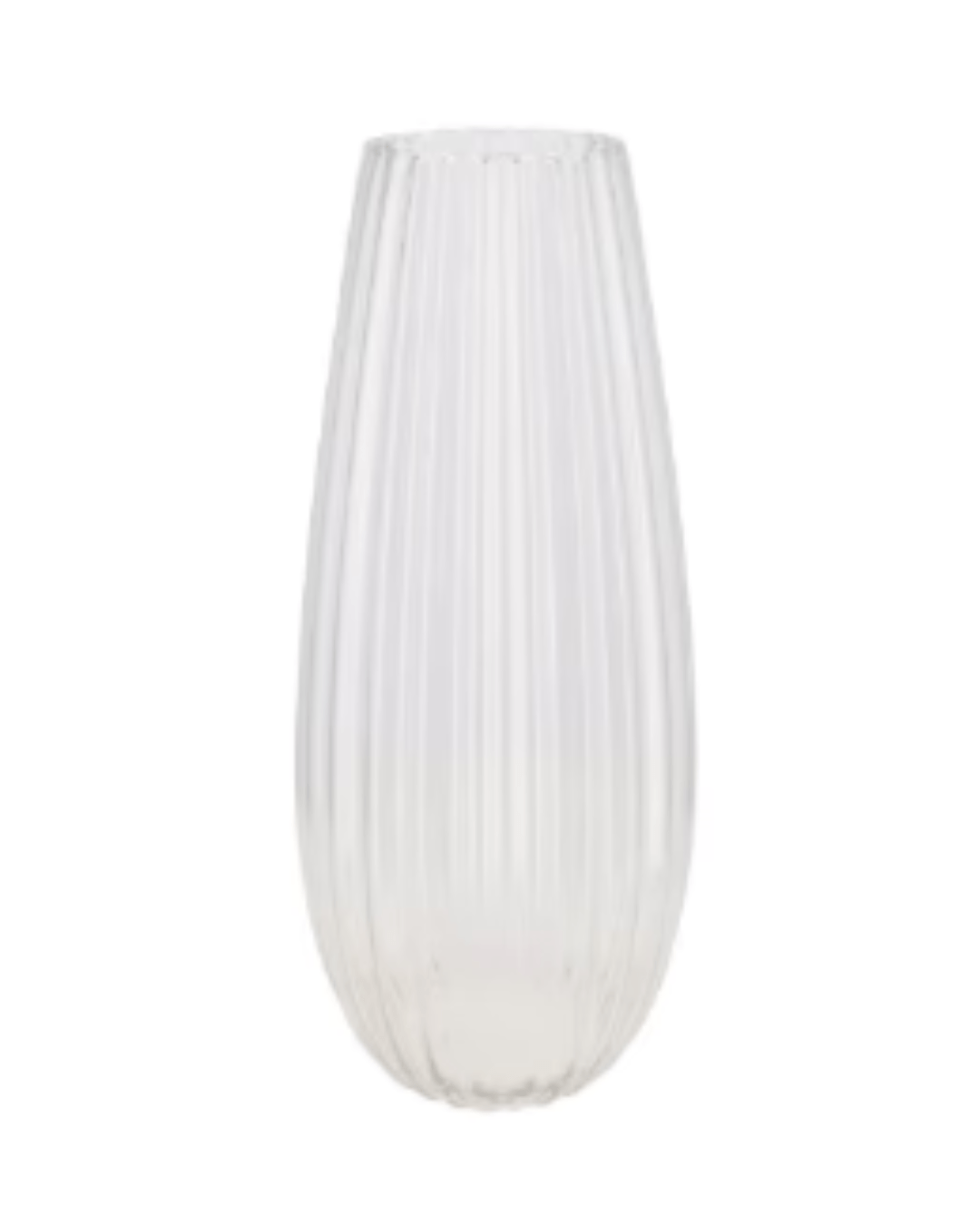 Glass vase cone stripes 17x37cm - Luxe zijden bloemen boeket - Kunstbloemen van Sharon Flowers