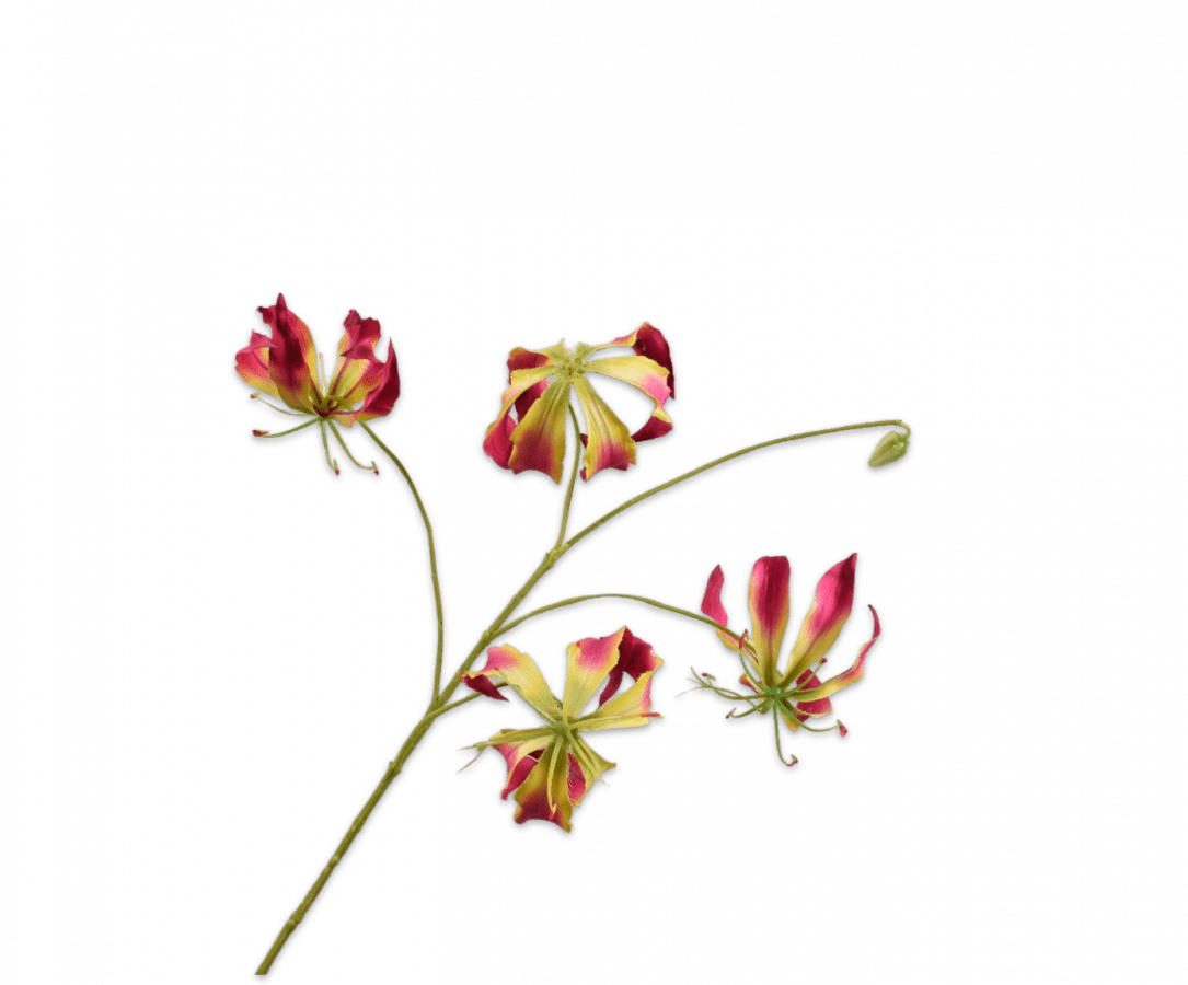 Gloriosa tak beauty 89 cm - Luxe zijden bloemen boeket - Kunstbloemen van Sharon Flowers