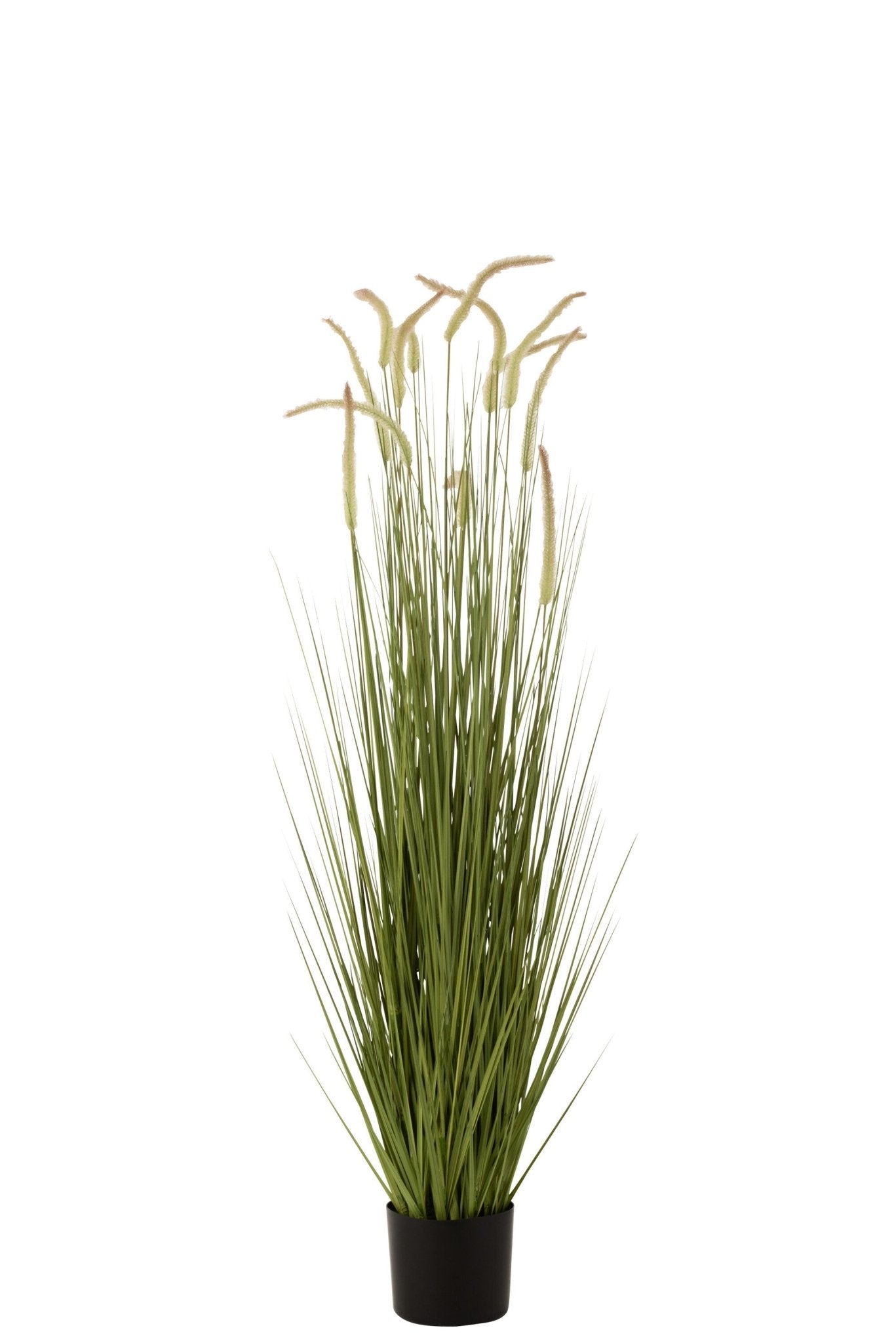 Grasses+Gramineae In Pot Plastic Green Large - Luxe zijden bloemen boeket - Kunstbloemen van Sharon Flowers
