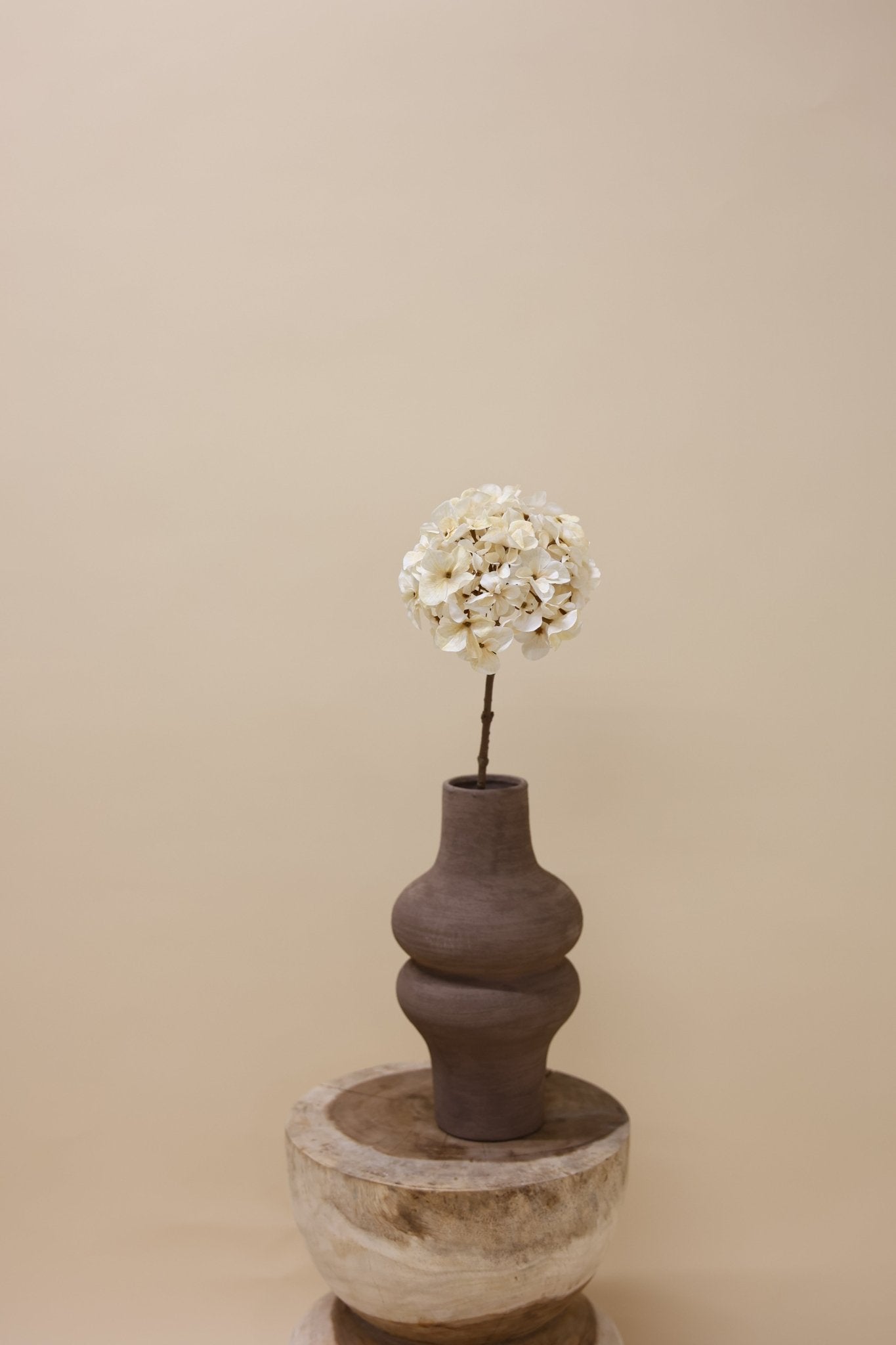 Hortensia steel crème 68 cm - Luxe zijden bloemen boeket - Kunstbloemen van Sharon Flowers