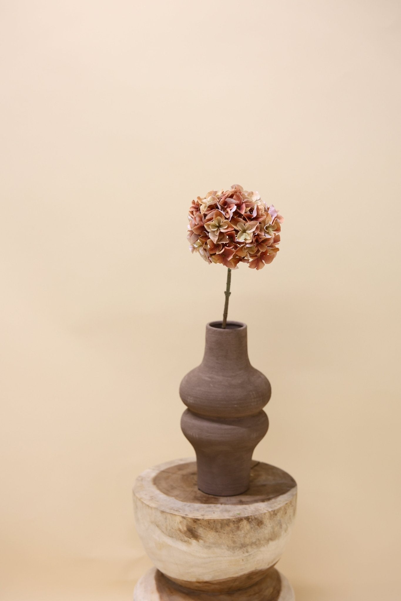 Hortensia steel mauve 68 cm - Luxe zijden bloemen boeket - Kunstbloemen van Sharon Flowers