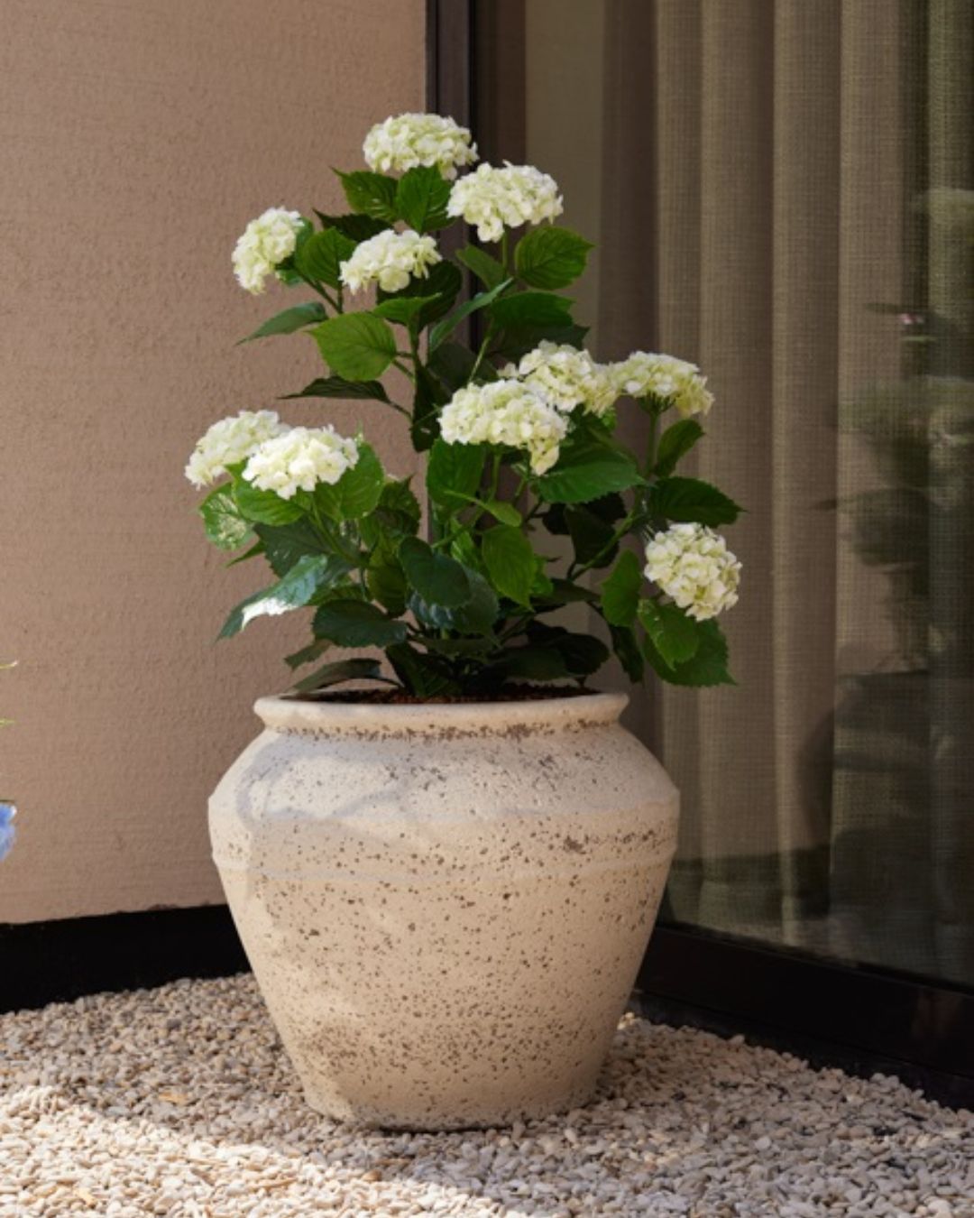Hortensia zijden buitenplant wit 90cm - UV bestendig