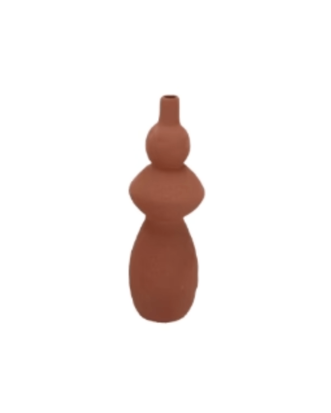 Indre woods brown/sand bottle 9x9x26cm - per stuk - 3 kleuren - Luxe zijden bloemen boeket - Kunstbloemen van Sharon Flowers