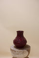 Inga grape purple vase active glaze 24x24x27cm - Luxe zijden bloemen boeket - Kunstbloemen van Sharon Flowers