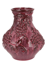 Inga grape purple vase active glaze 24x24x27cm - Luxe zijden bloemen boeket - Kunstbloemen van Sharon Flowers