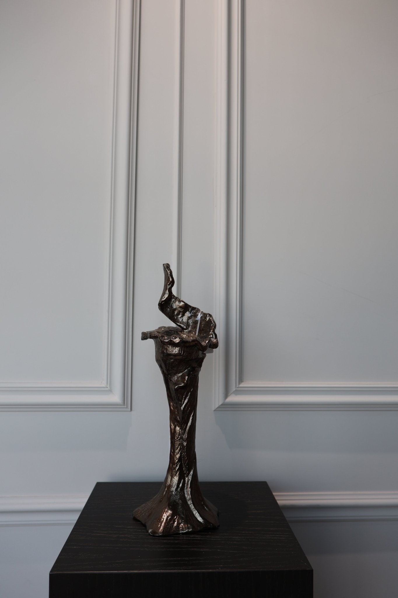 Kandelaar - Mataly Brass - M - Luxe zijden bloemen boeket - Kunstbloemen van Sharon Flowers