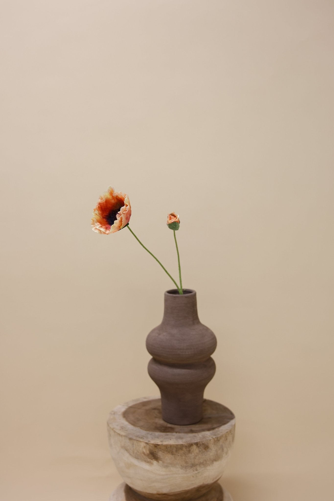 Klaproos Ola geel 75 cm - Luxe zijden bloemen boeket - Kunstbloemen van Sharon Flowers