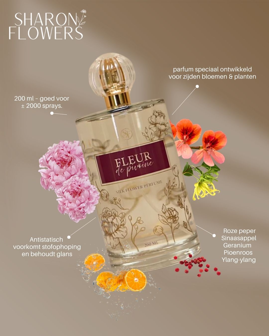 Zijdenbloemen Parfum - Fleur de Pivoine