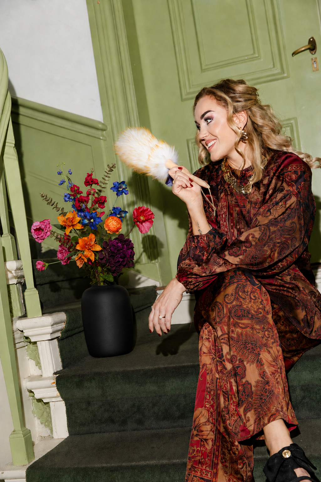 Luxe zijden bloemen boeket van Sharon Flowers als interieur eyecatcher