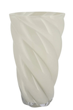 Mae Cozy white Vase Swirl - Luxe zijden bloemen boeket - Kunstbloemen van Sharon Flowers