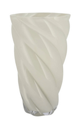 Mae Cozy white Vase Swirl - Luxe zijden bloemen boeket - Kunstbloemen van Sharon Flowers