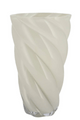 Mae Cozy white Vase Swirl - Luxe zijden bloemen boeket - Kunstbloemen van Sharon Flowers