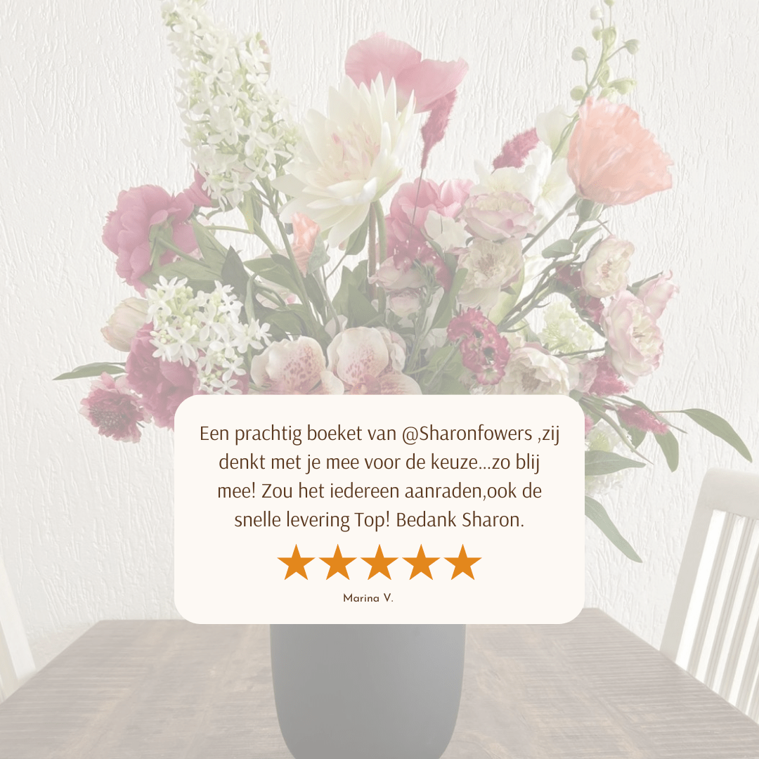 Make your own - Luxe zijden bloemen boeket - Kunstbloemen van Sharon Flowers