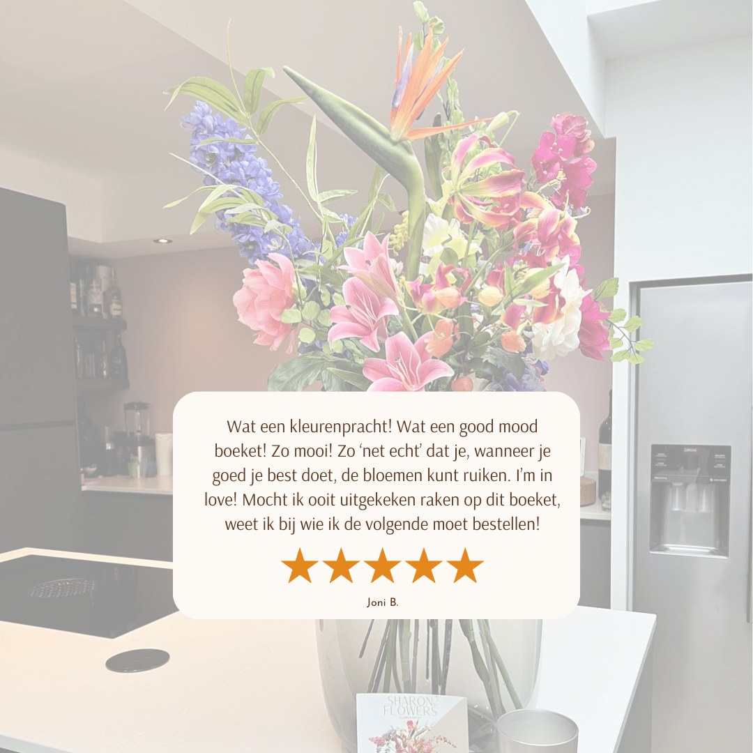 Make your own - Luxe zijden bloemen boeket - Kunstbloemen van Sharon Flowers