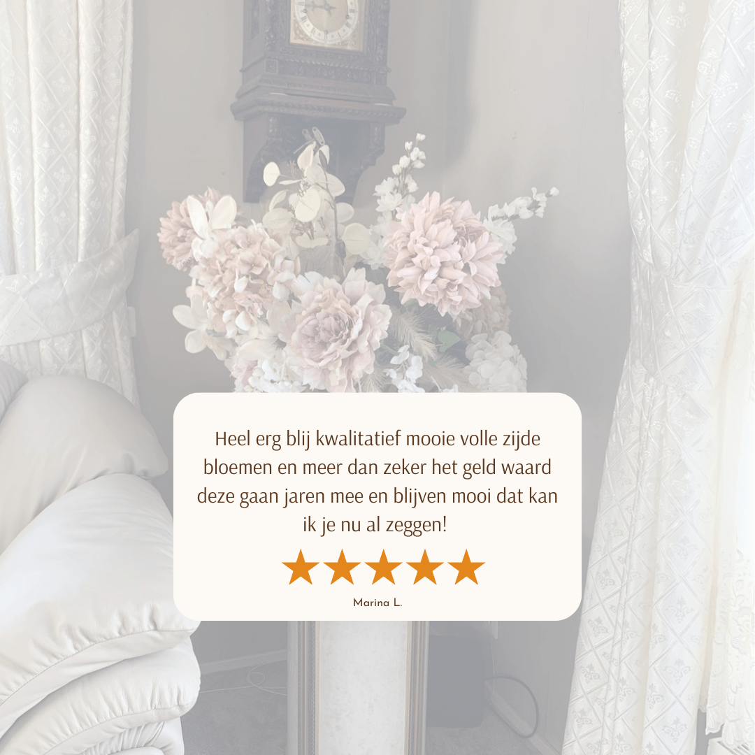 Make your own - Luxe zijden bloemen boeket - Kunstbloemen van Sharon Flowers