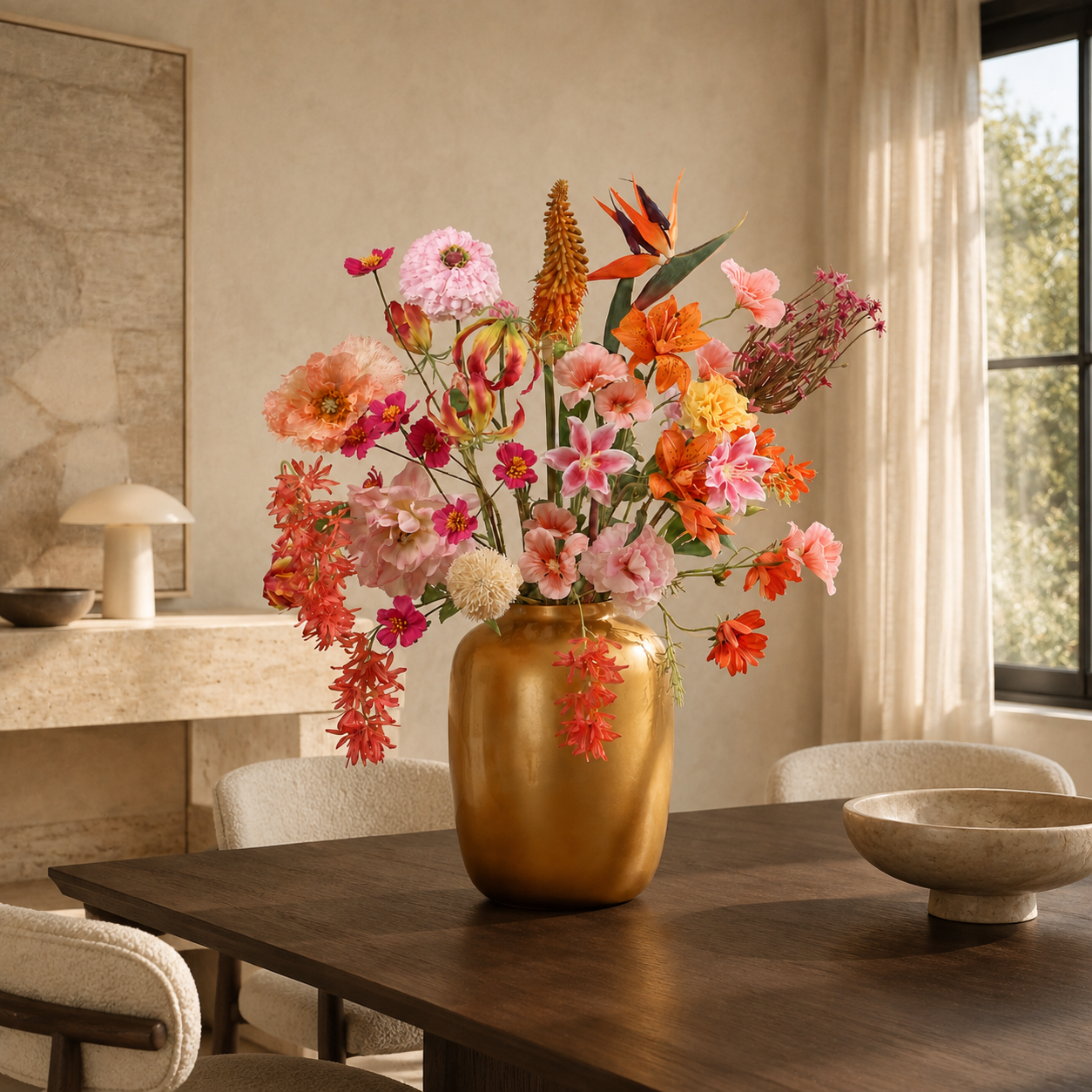 Luxe zijden bloemen Midnight van Sharon Flowers als eyecatcher in het interieur