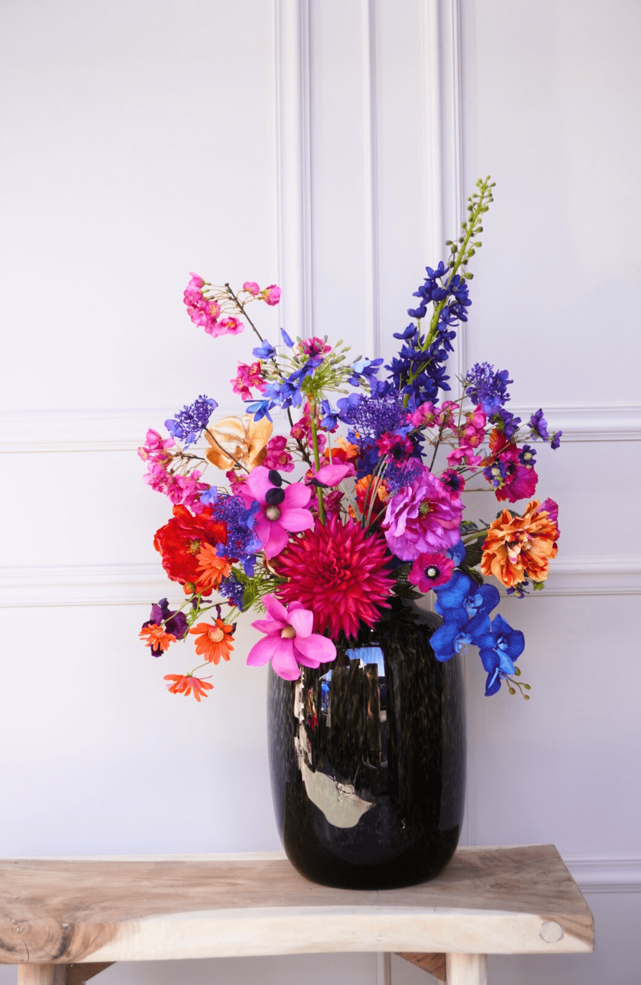 Midnight Luxueus - zijden boeket - Luxe zijden bloemen boeket - Kunstbloemen van Sharon Flowers